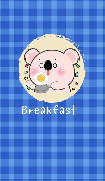 [LINE着せ替え] Simple Breakfast Pink Koala Theme (JP)の画像1