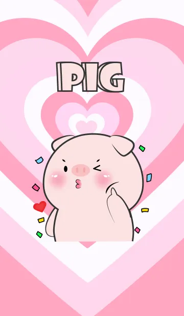 [LINE着せ替え] Love Pig In Love Theme (JP)の画像1