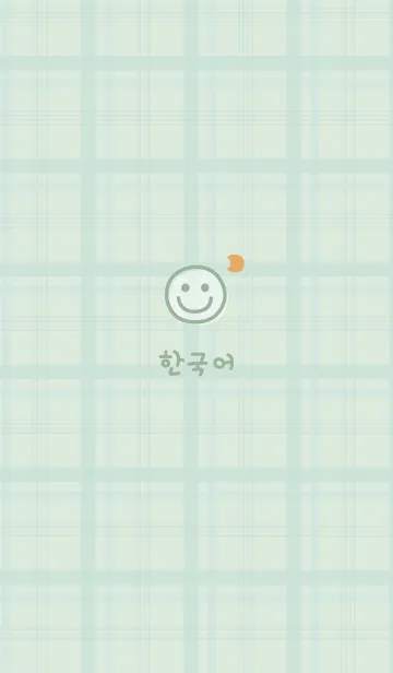 [LINE着せ替え] 韓国チェック柄<月>グリーンの画像1