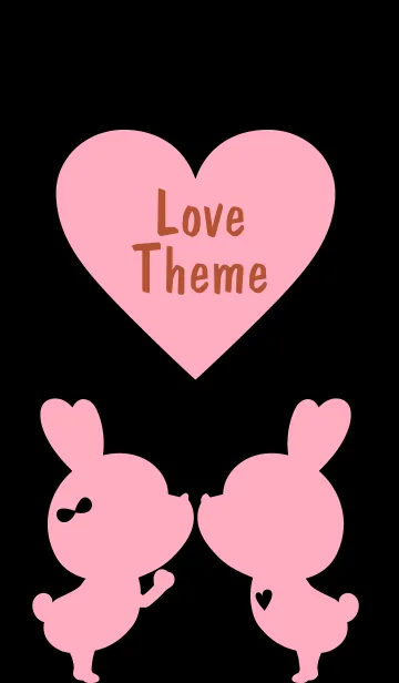 [LINE着せ替え] LOVE THEME Pink and Black 56の画像1