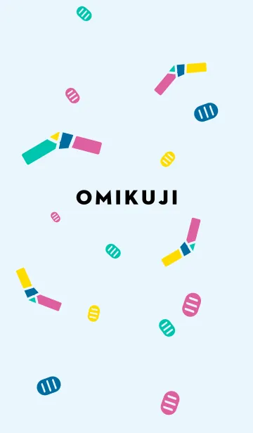 [LINE着せ替え] OMIKUJI / 青の画像1