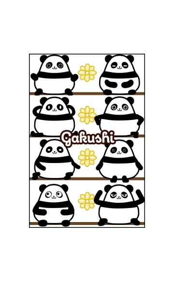 [LINE着せ替え] がくし★まんまるカワイイ♥パンダの画像1