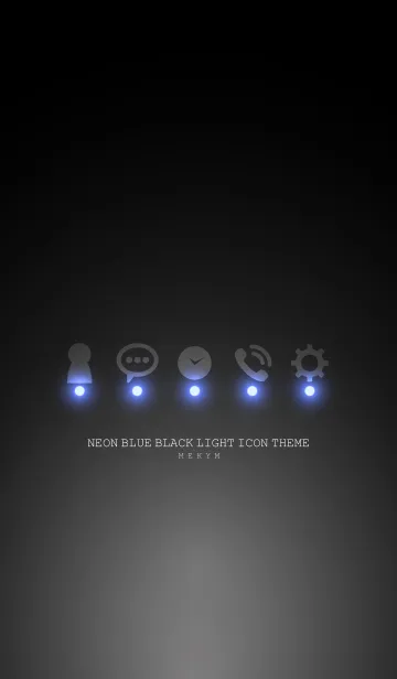 [LINE着せ替え] NEON BLUE BLACK LIGHT ICON THEMEの画像1