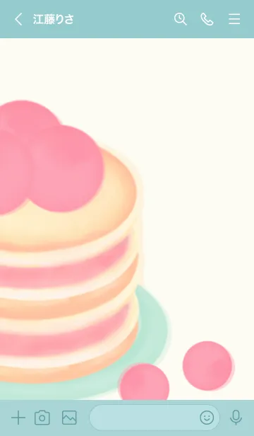 [LINE着せ替え] Pastel blueberry pancake 4の画像3