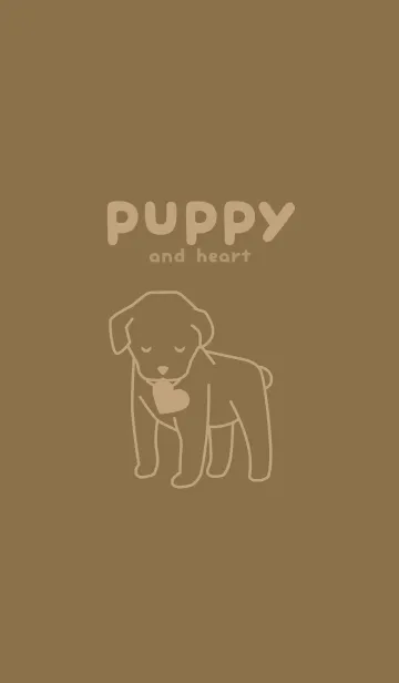 [LINE着せ替え] 子犬とハート kojikairoの画像1