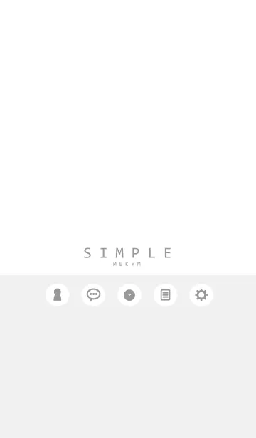 [LINE着せ替え] SIMPLE ICON-WHITE 3の画像1