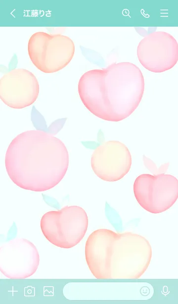 [LINE着せ替え] Pastel peach 13 :)の画像3