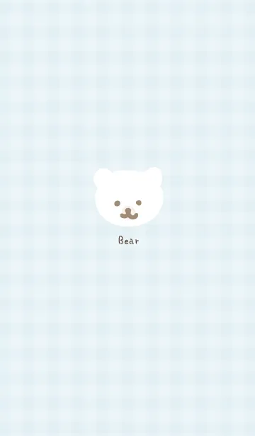 [LINE着せ替え] くま チェック柄2の画像1