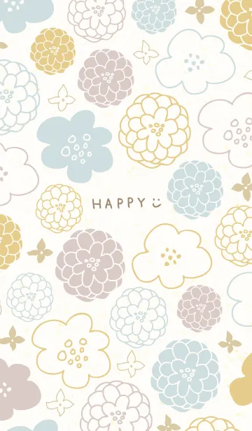 [LINE着せ替え] 北欧風 花柄24の画像1