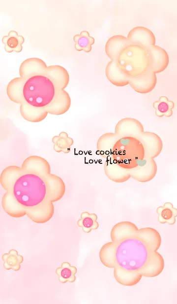 [LINE着せ替え] Pastel flower cookies 13の画像1