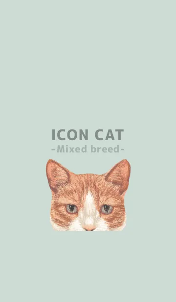 [LINE着せ替え] ICON CAT - ミックス - PASTEL GR/01の画像1