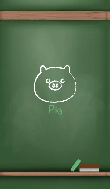 [LINE着せ替え] blackboard Pig 43の画像1