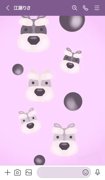 [LINE着せ替え] ミニチュアシュナウザー着せ替えAAAの画像3