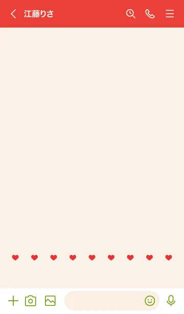 [LINE着せ替え] ねことハート(red&green)の画像3