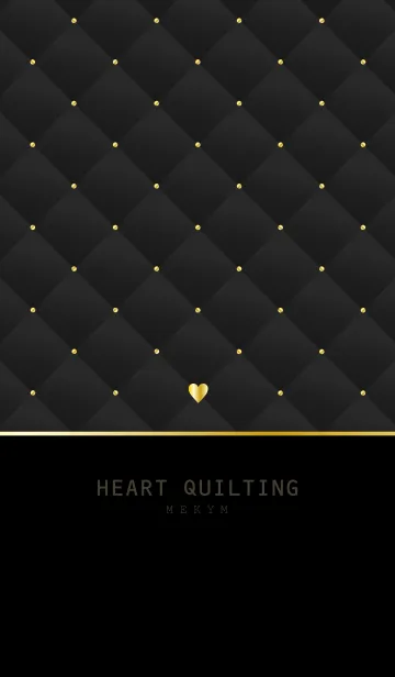 [LINE着せ替え] HEART QUILTING-GRAY BLACK 8の画像1
