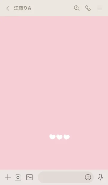 [LINE着せ替え] ピンクとホワイトのハート。の画像3