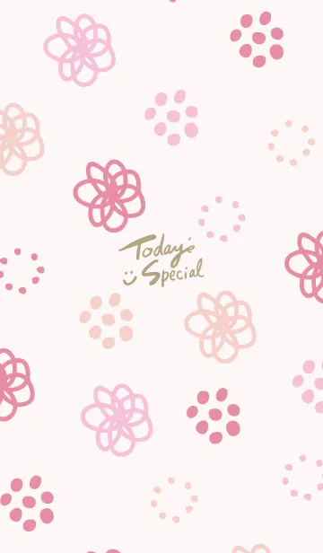 [LINE着せ替え] 手書き お花 時々水玉10の画像1