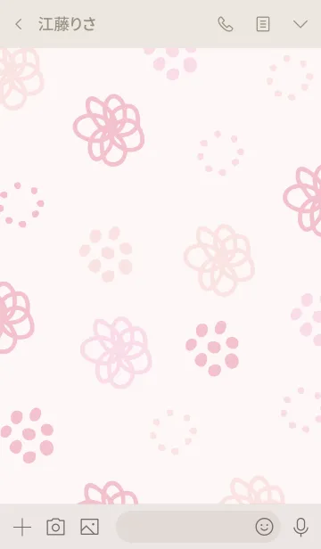 [LINE着せ替え] 手書き お花 時々水玉10の画像3