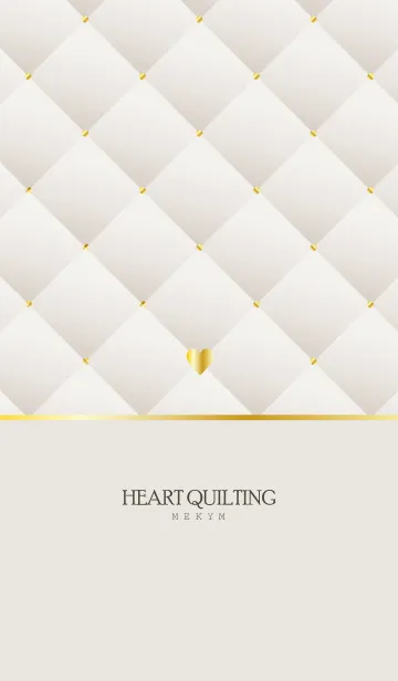 [LINE着せ替え] HEART QUILTING-PINK BEIGE 8の画像1