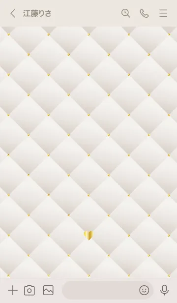 [LINE着せ替え] HEART QUILTING-PINK BEIGE 8の画像3