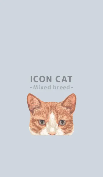 [LINE着せ替え] ICON CAT - ミックス - PASTEL BL/01の画像1