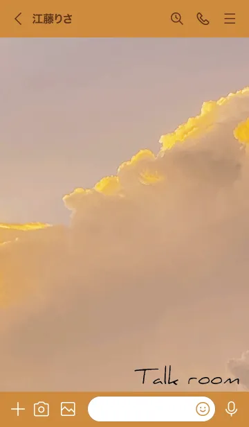 [LINE着せ替え] オレンジ : 空と幸運のクローバーの画像3