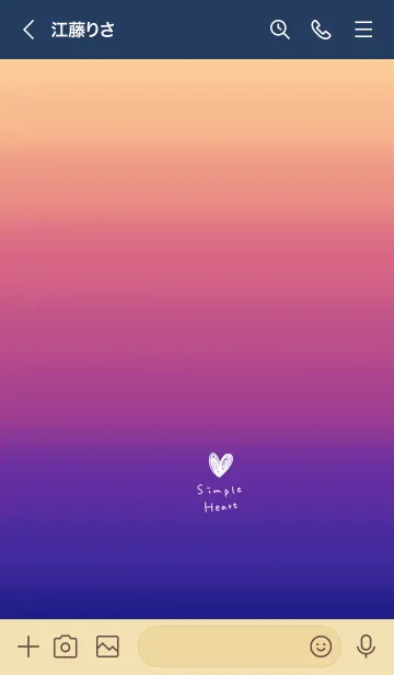 [LINE着せ替え] グラデーション。ラフなハート。の画像3