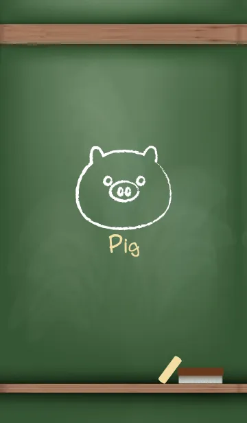 [LINE着せ替え] blackboard Pig 45の画像1