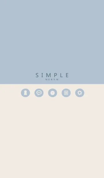 [LINE着せ替え] SIMPLE ICON BLUE.MEKYM 13の画像1