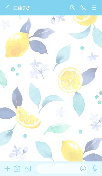 [LINE着せ替え] Watercolor Lemonsの画像3