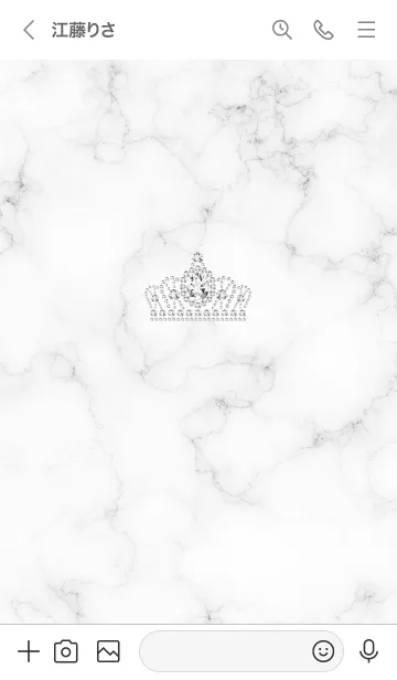 [LINE着せ替え] キラキラティアラ♦グレー01_1の画像3