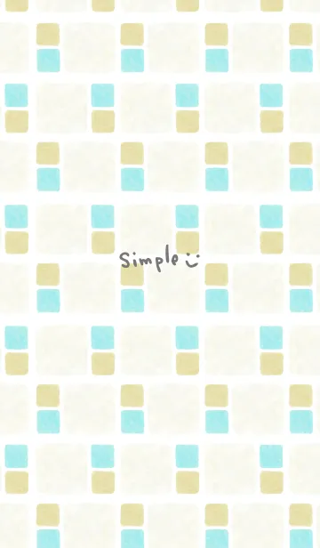 [LINE着せ替え] 水彩四角爽やかカラー9の画像1