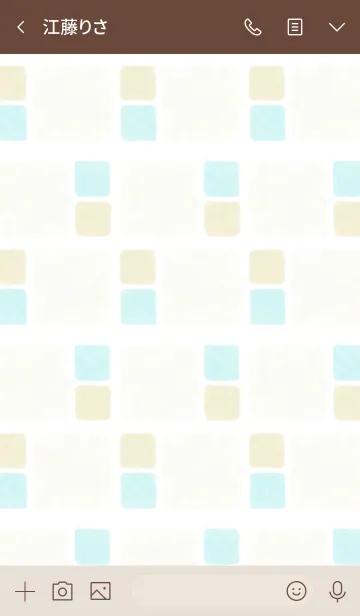 [LINE着せ替え] 水彩四角爽やかカラー9の画像3