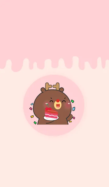 [LINE着せ替え] Simple Deer Love Sweet Theme (JP)の画像1