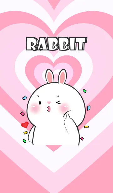 [LINE着せ替え] Love White Rabbit  In Love Theme (JP)の画像1