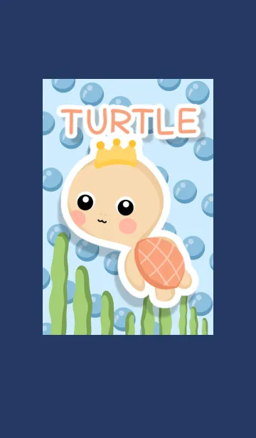 [LINE着せ替え] Cute Turtle - Seaの画像1