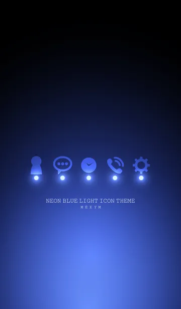 [LINE着せ替え] NEON BLUE LIGHT ICON THEMEの画像1