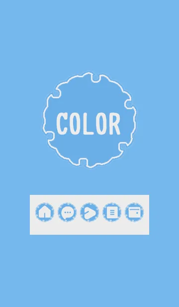 [LINE着せ替え] blue color G06の画像1