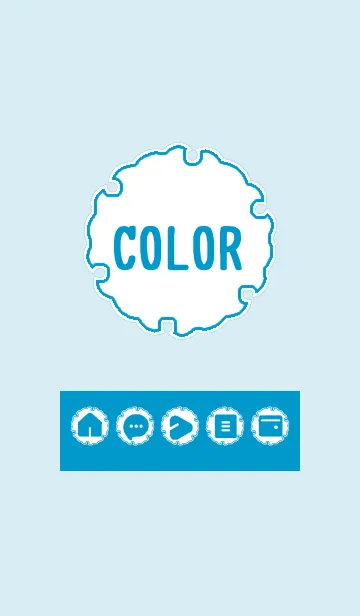 [LINE着せ替え] blue color G07の画像1