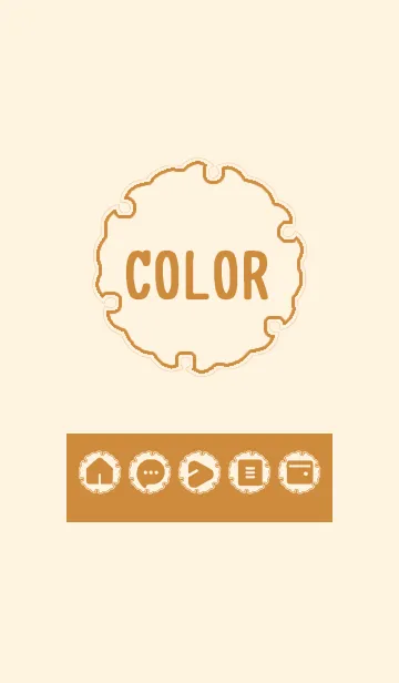 [LINE着せ替え] brown color G09の画像1