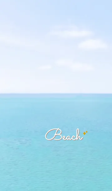 [LINE着せ替え] 海と空 キラキラ'ブラウン'の画像1