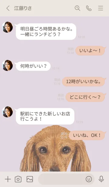 [LINE着せ替え] ICON DOG - ダックスフンド - PASTEL PL/07の画像4