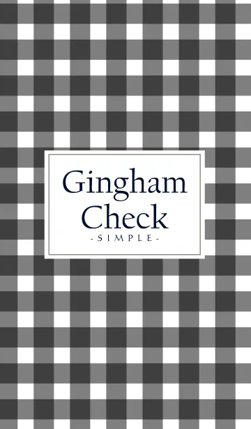 Gingham Check Black-SIMPLE 13のLINE着せ替え