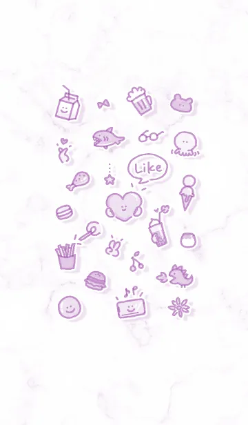 [LINE着せ替え] シンプルなアイコン26♥パープル05_1の画像1