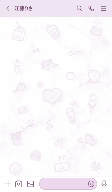 [LINE着せ替え] シンプルなアイコン26♥パープル05_1の画像3