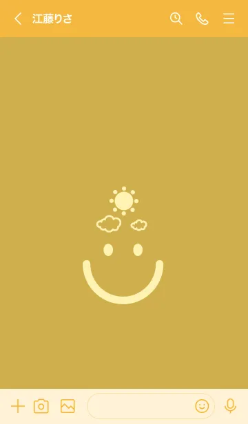 [LINE着せ替え] スマイル＆SUN 芥子色の画像3