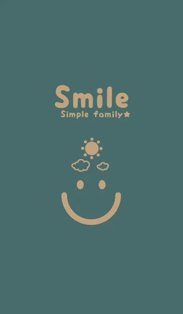 [LINE着せ替え] スマイル＆SUN 錆納戸の画像1