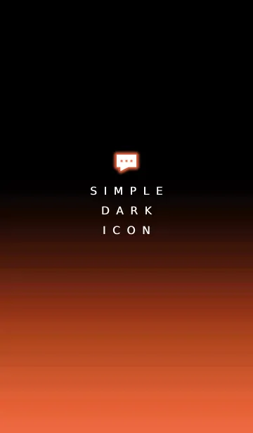 [LINE着せ替え] シンプル ダーク アイコン 16の画像1