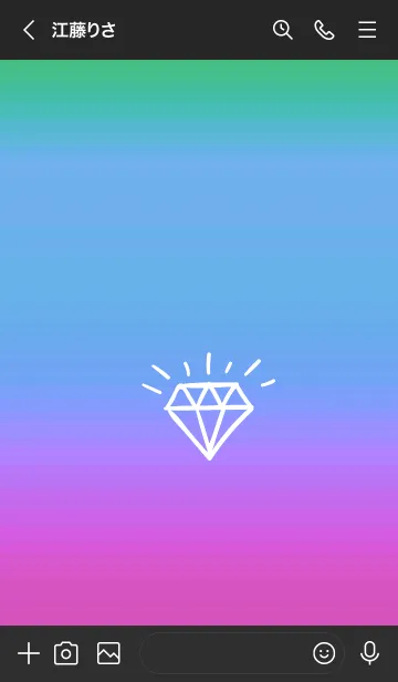 [LINE着せ替え] グラデーション ダイアモンド  144の画像3