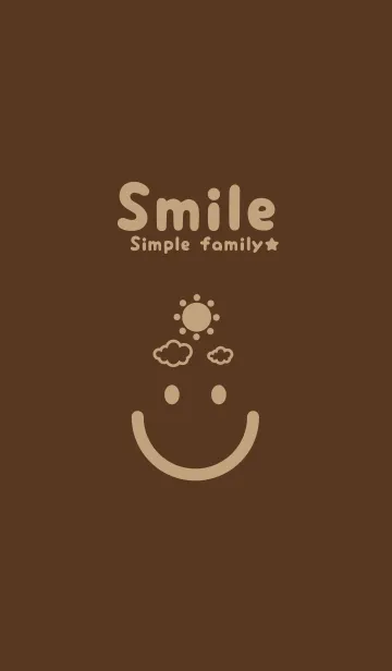 [LINE着せ替え] スマイル＆SUN 黒茶の画像1